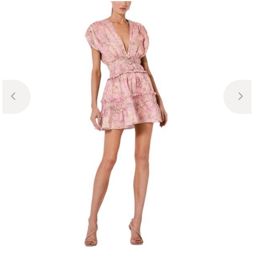 Alexis Pink Floral Mini Ruth Dress - Picture 3 of 11